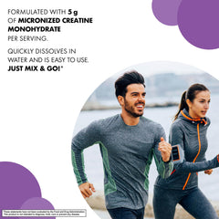 Premium ingredients and quality testing label for BlueBonnet Creatine