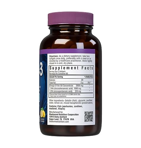 BlueBonnet Omega-3 Brain Formula purity testing label