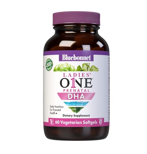 BlueBonnet Prenatal DHA 200 mg Vegetarian Softgels bottle – 60-count