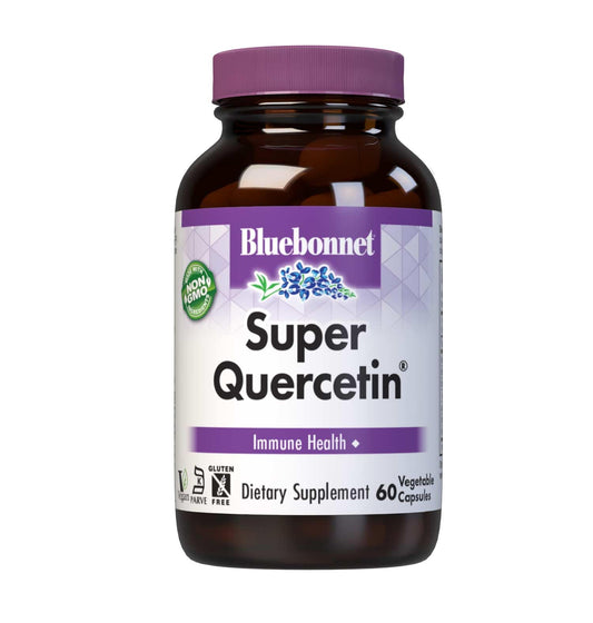 Bluebonnet Super Quercetin Vegetable Capsules bottle showing 60 servings