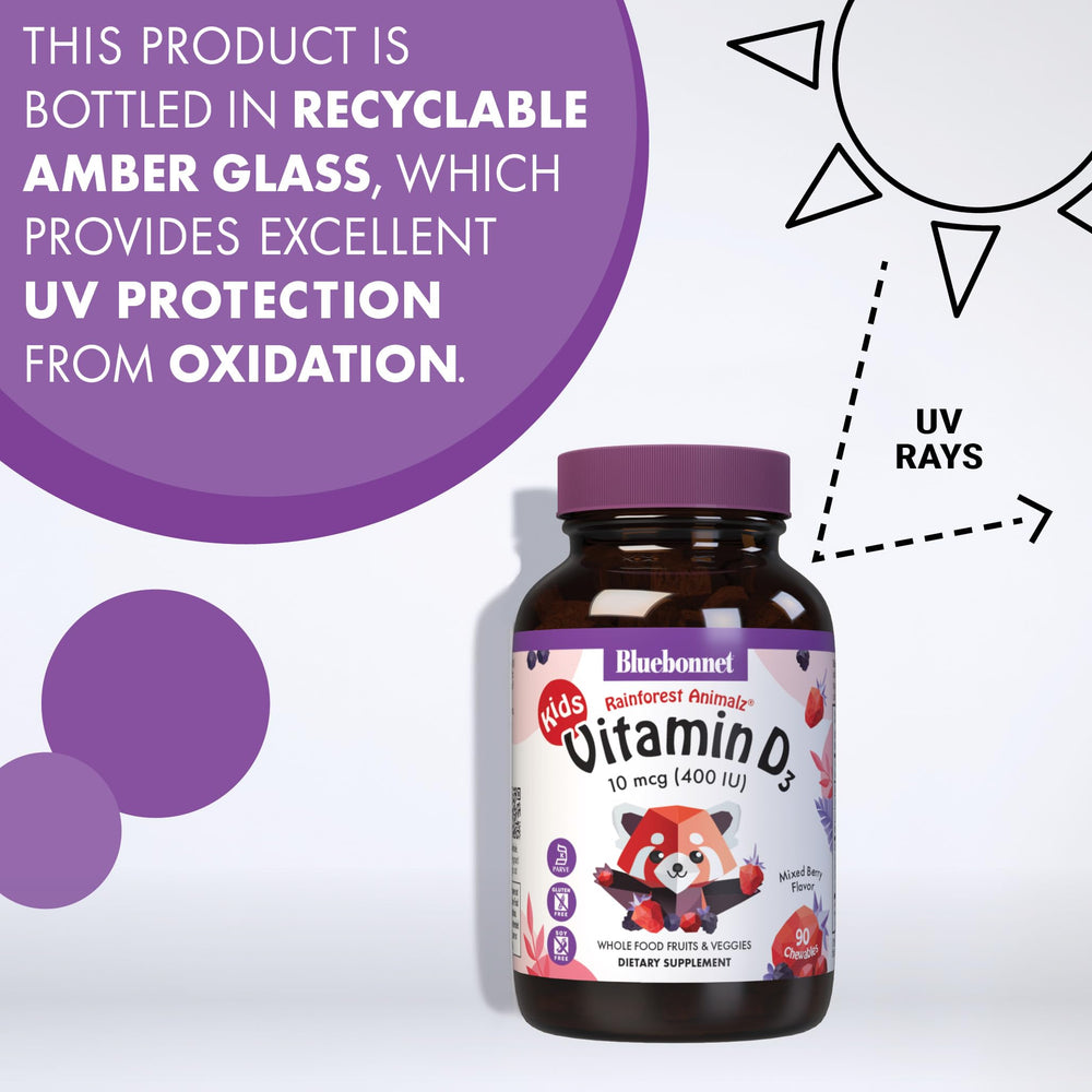 Base of super fruits and vegetables used in the chewable formula