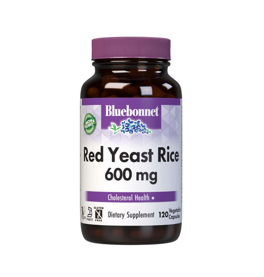 Bluebonnet Red Yeast Rice 600 mg Vegetable Capsule bottle