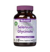 Bluebonnet Selenium Glycinate bottle label showing 200 mcg per serving