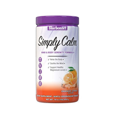 Bluebonnet Simply Calm Magnesium Powder orange citrus flavor canister