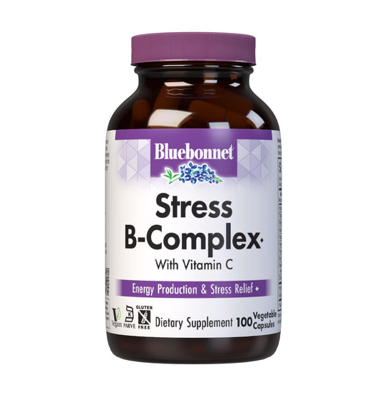 Bluebonnet Stress Relief B Complex vegetable capsules bottle main image