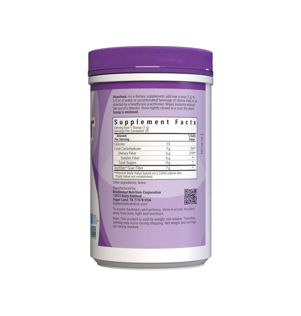 Plant-based soluble fiber derived from partially hydrolyzed guar gum