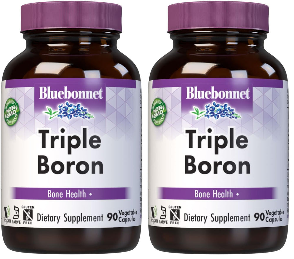 Bluebonnet Triple Boron 3 mg Bone Support bottle and label