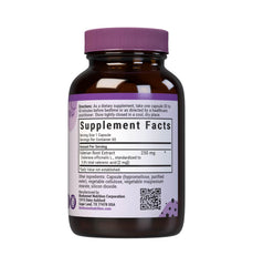 Close-up of 250 mg valerian root extract vegetable capsules showing 0.8% valerenic acid