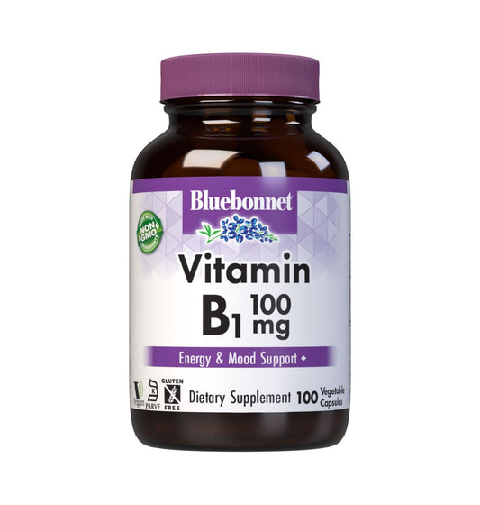 Bluebonnet Vitamin B1 100 mg bottle front