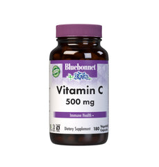 Bluebonnet Vitamin C 500 mg vegetable capsules bottle – front view