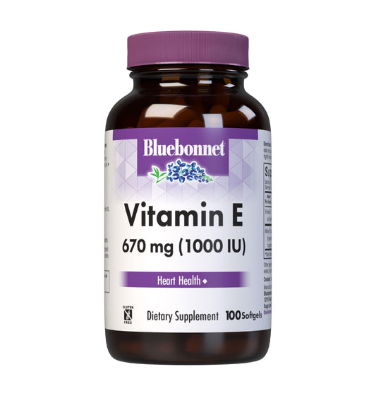 BlueBonnet Vitamin E 1000 IU mixed softgels bottle - front view
