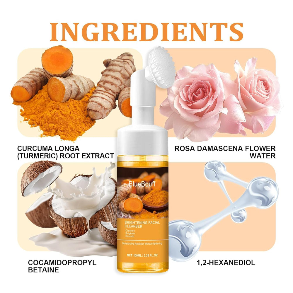 BlueBouff Turmeric Face Wash after use skin feels soft.