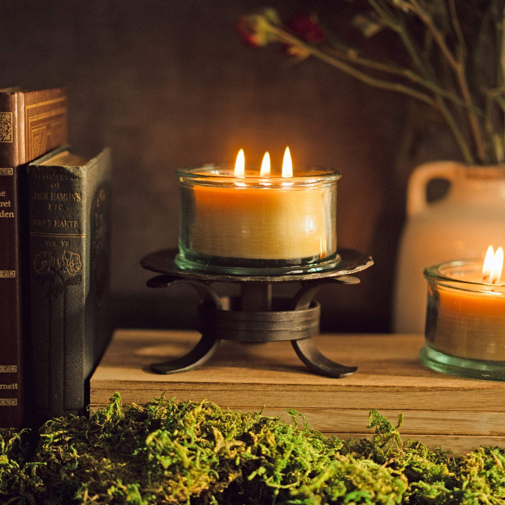10 oz glass jar candle with spruce aroma