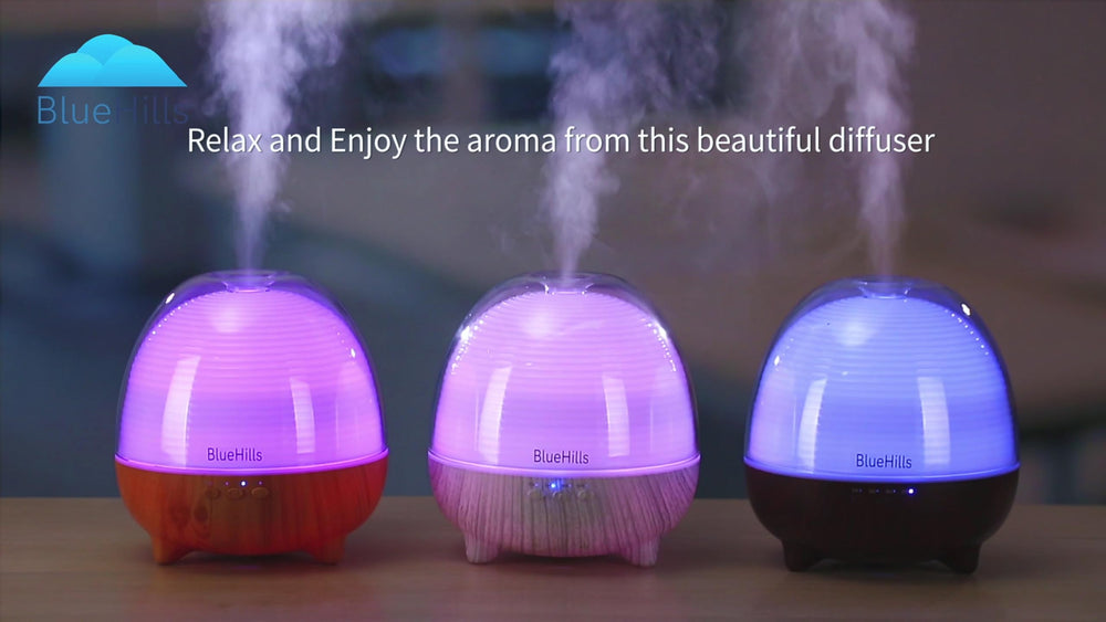 BlueHills diffuser auto shut-off safeguards low-water safety and peace of mind