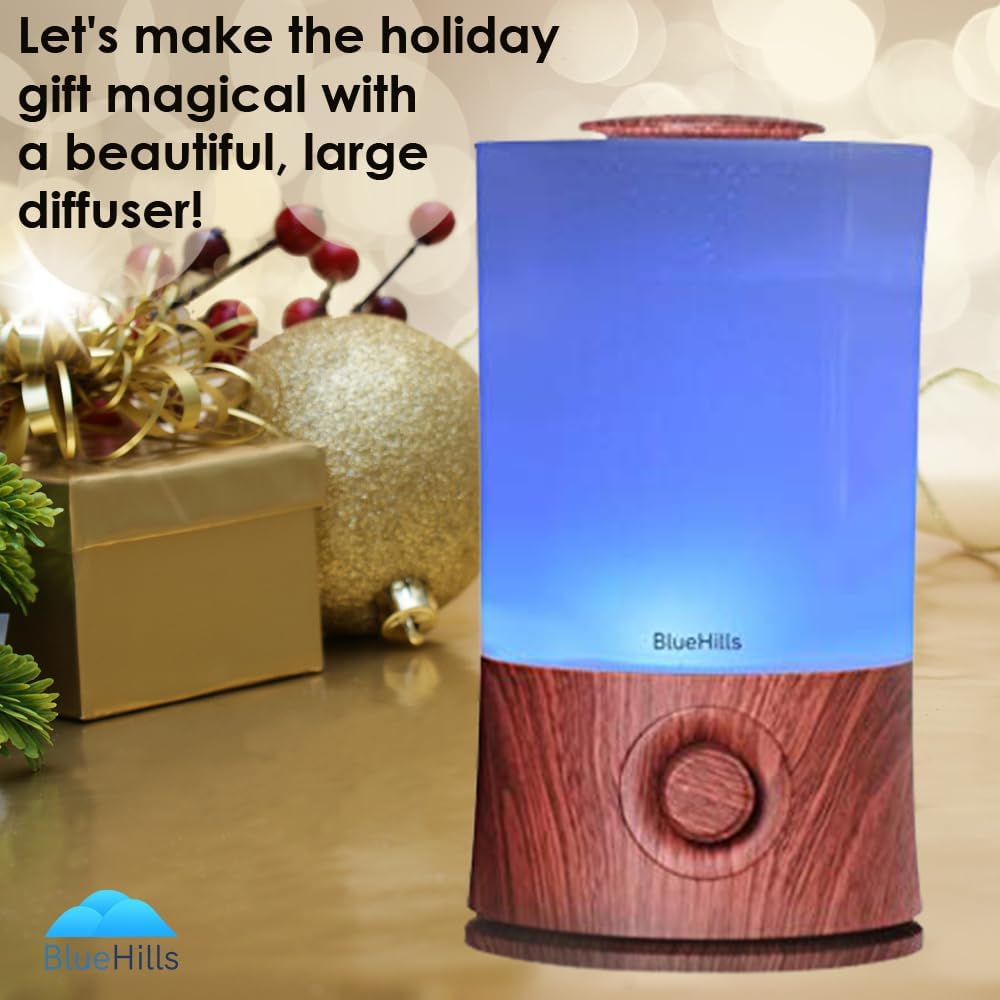 LED color options lighting up the diffuser