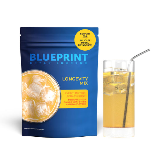 Product shot: Blueprint Bryan Johnson Longevity Mix front view