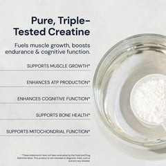 Serving scoop showing 5g dose of creatine monohydrate