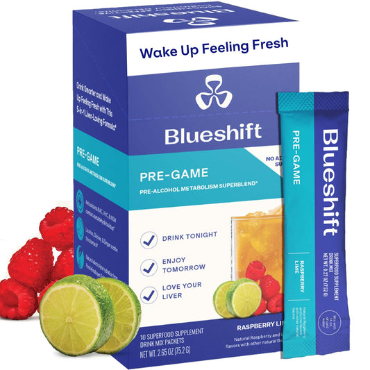 Blueshift Pre-Game packaging hero shot