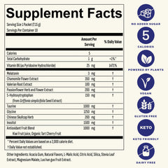 Zero sugar and 5 calorie label on Blueshift Sleep Aid Lemon Lavender