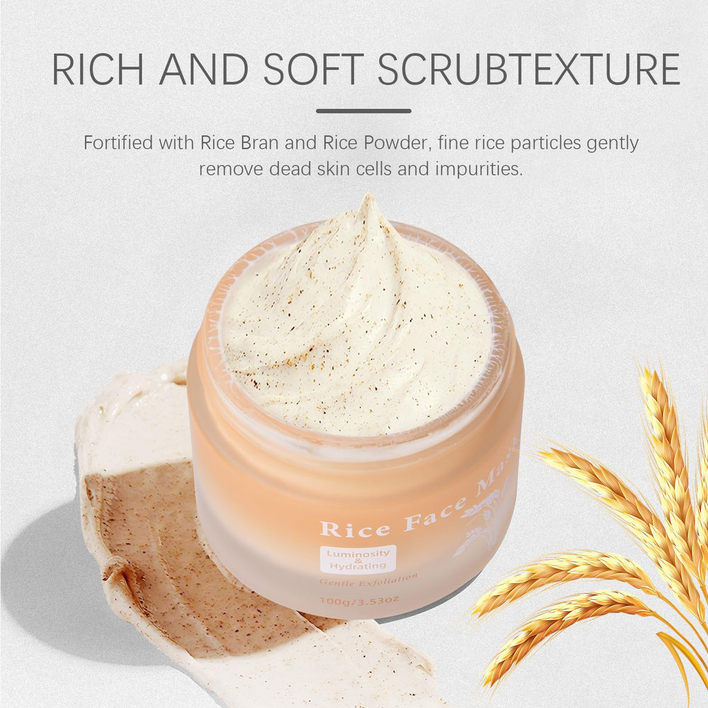 Bmrewax Rice Mask rinse-off leaves refreshed, smooth-looking skin.