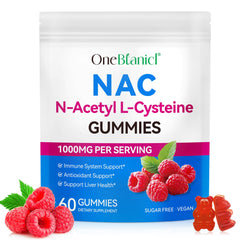 Front view of bnHUlMXw NAC Gummies 1000mg bottle
