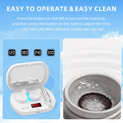 USB charging port on BNXXL SKIN contact lens cleaner