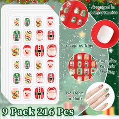 BOARDFEB snowman pattern nails for easy holiday nails.