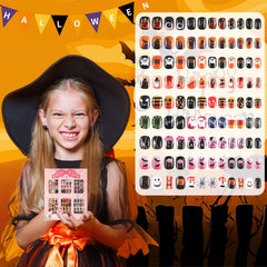 Boardfeb Halloween nails show bats and pumpkins for festive playtime