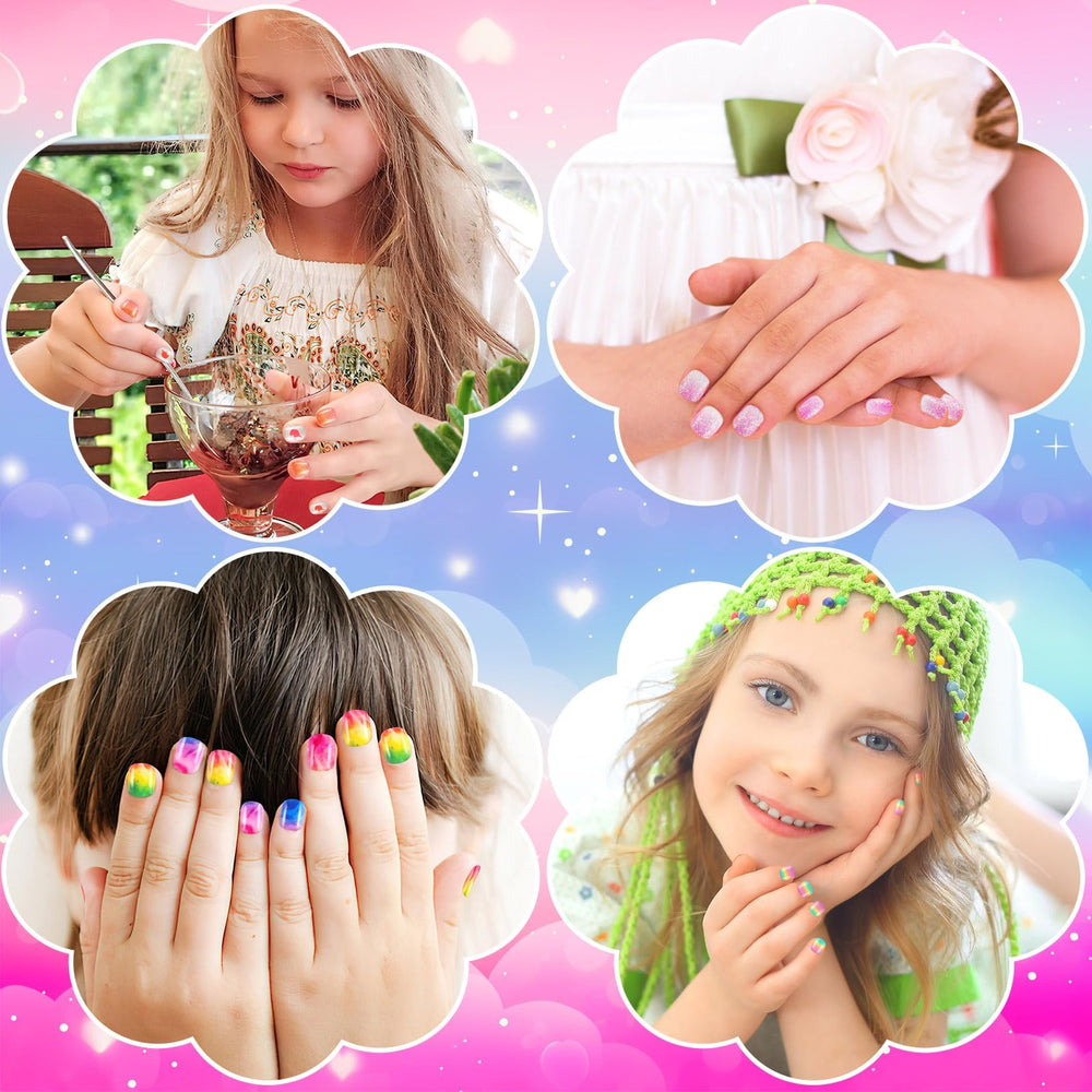 BOARDFEB gradient nails create cute accents for birthdays