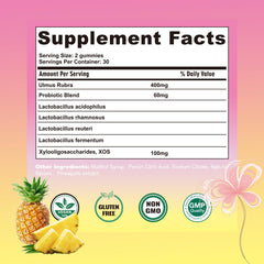 Boasi Her Juicy Vaginal Probiotics Gummies pineapple flavor close-up