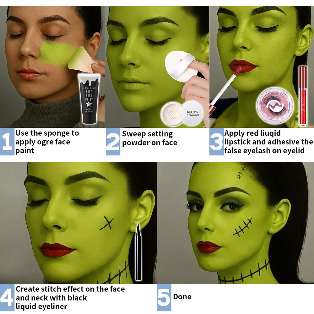 BOBISUKA Halloween Witch Makeup Kit enables versatile looks