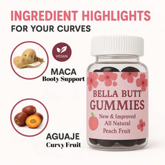 Bodied by Bella Butt Gummies Peach Shake packaging