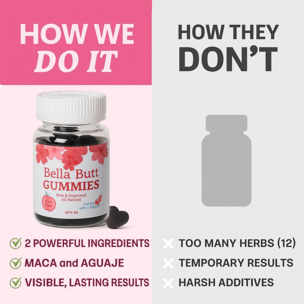 Gummies in peach flavor with soft focus background