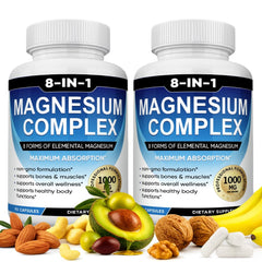 BODUNMSCA Magnesium Complex 8 in 1 bottle with label visible, supports daily mineral balance.