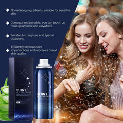 Body Glitter Spray body glow adds subtle glamour under night club lights.