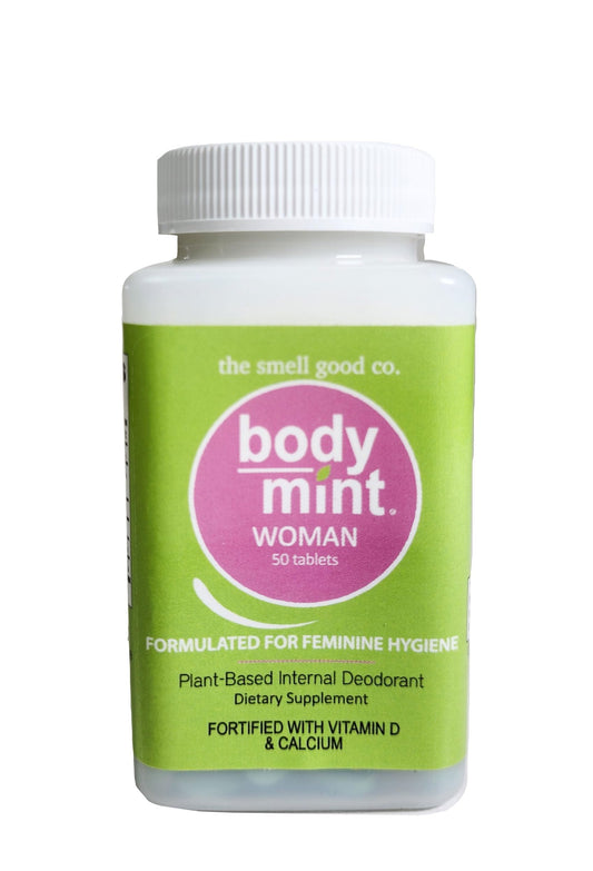 Body Mint Woman internal deodorant bottle and label