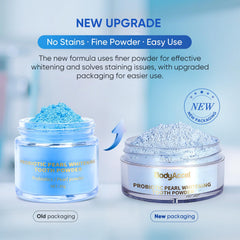Close-up of whitening powder texture