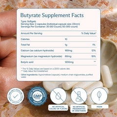BodyBio Butyrate capsules pack highlighting convenient digestion support