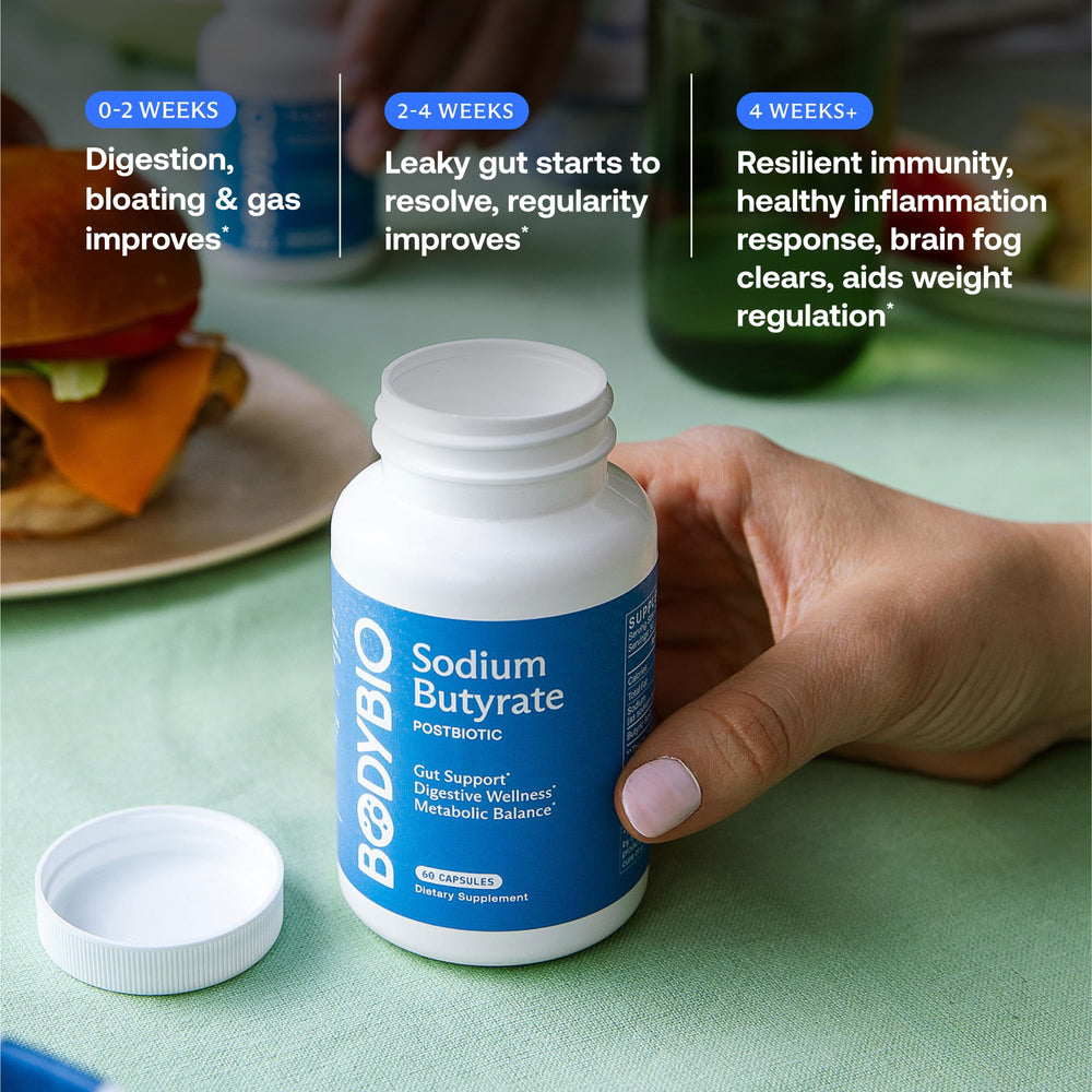 Third-party testing and quality assurance label for BodyBio Butyrate