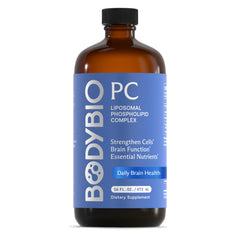 BodyBio PC bottle with label on a white background