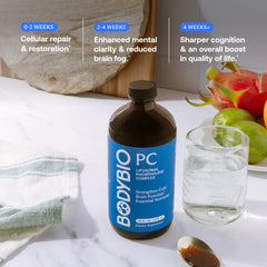 BodyBio PC third-party testing seal on packaging demonstrates quality.