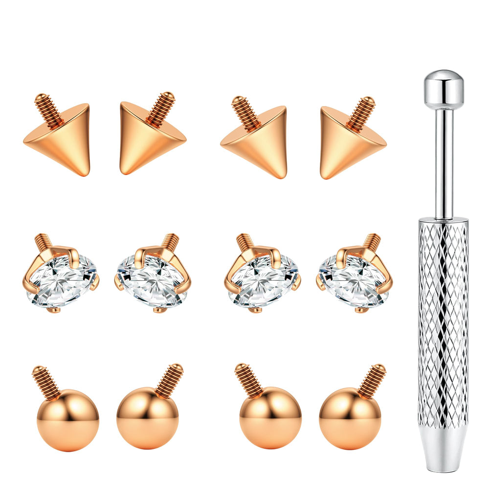BodyBonita 12Pcs G23 titanium replacement balls for easy jewelry swaps