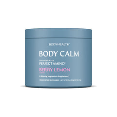BodyHealth Body Calm Berry Lemon magnesium supplement bottle with 40 servings