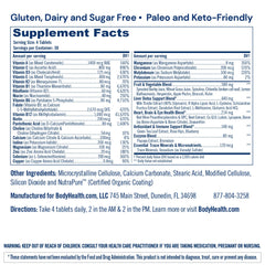 Graphic highlighting 20 whole-food organic fruit and vegetable concentrates