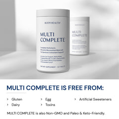 Made in USA, vegan, paleo and Keto friendly, non-GMO claim badge
