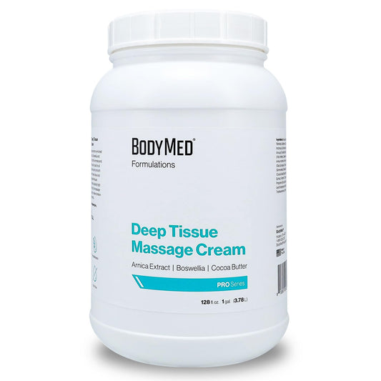Front view of BodyMed Formulations Deep Tissue Massage Cream 1 gallon