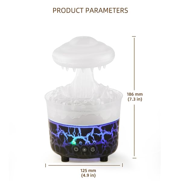 BOHOFAM Aroma Essential Oil Diffuser in black – top view