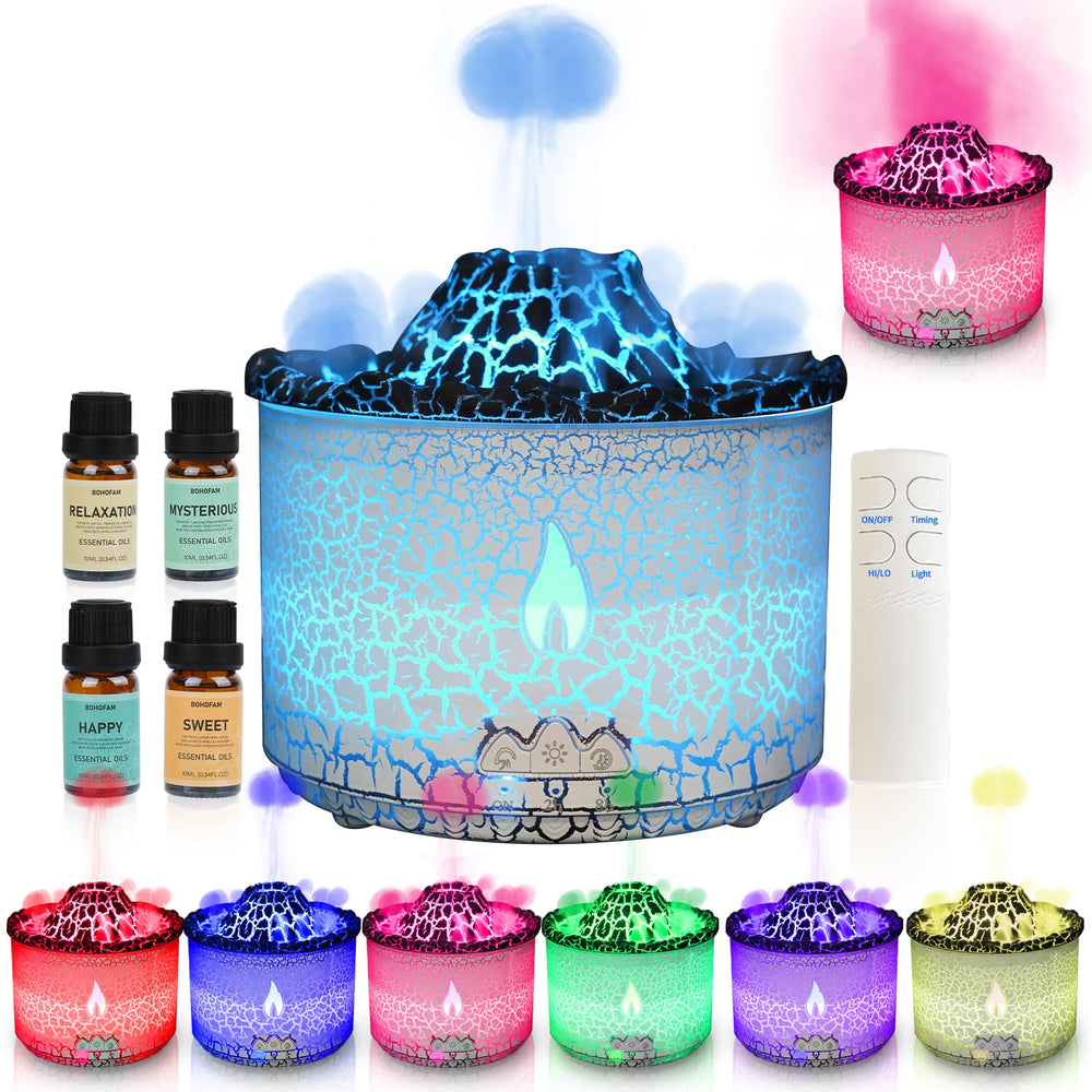 White translucent BOHOFAM essential oil diffuser