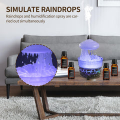 Rain Cloud humidifier mist emission from the BOHOFAM diffuser