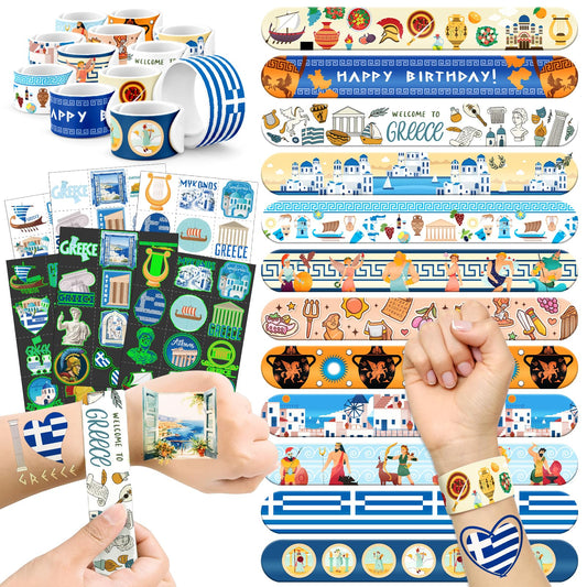 BOIKOKY Greek mythology slap bracelets with 24 designs for festival favors